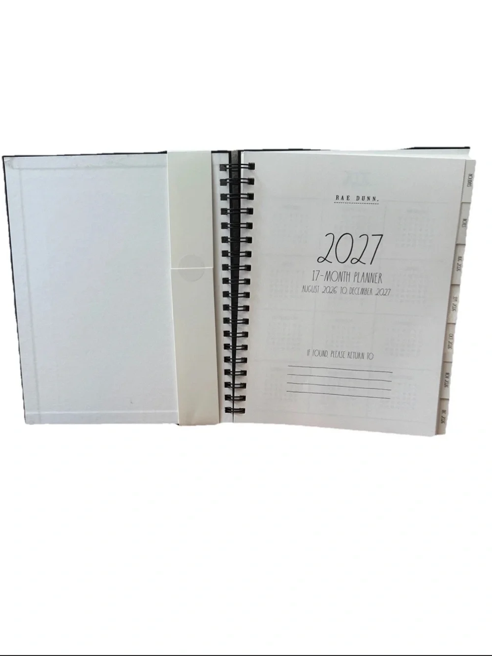 Rae Dunn '2027' Black & Gold Bees Planner | 17-months | Brand NEW